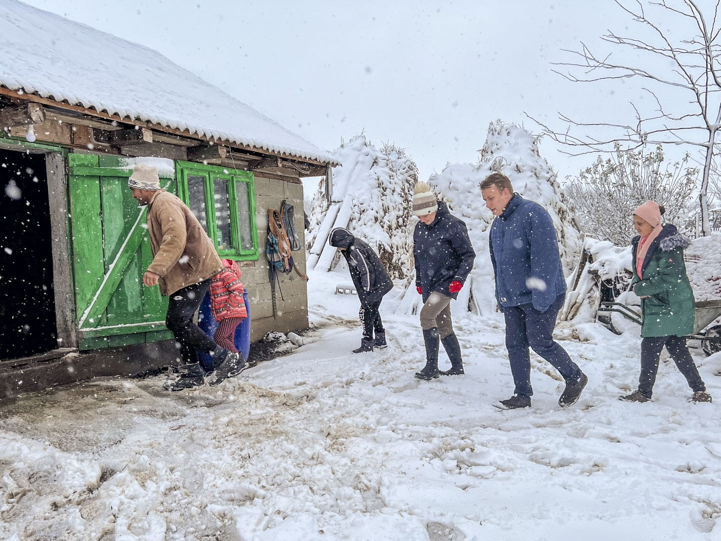 children in romania - they are freezing