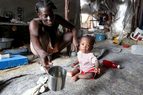 Star of hope Marks Letter August 2024 haiti mom and infant on floor